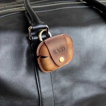 Personalized Leather Case for Apple AirPods Pro 2 with Buckle